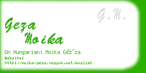 geza moika business card